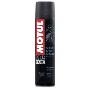 Meta title - MOTUL E10 Shine & Go spray aerosols 400 ml moto tehnikas tīrīšanai