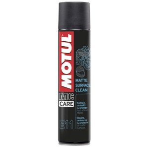 Meta title - MOTUL E11 Matte Surface Clean 400 ML aerosols matētām virsmām