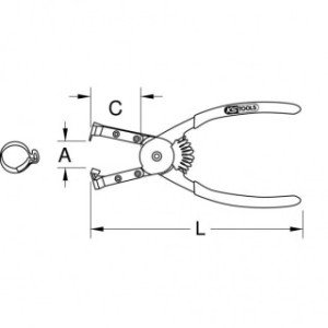 KS TOOLS Stangas gumijas cauruļu savilcējiem, 160mm