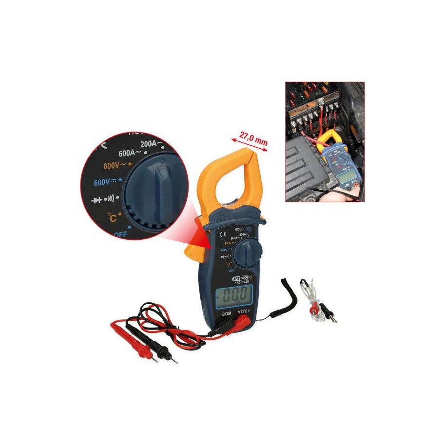 KS TOOLS Digitālo ampēru knaibļu komplekts, 600A, 3-daļīgs