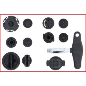 KS TOOLS eļļas korķu specatslēgu komplekts 3/8", 6-daļīgs