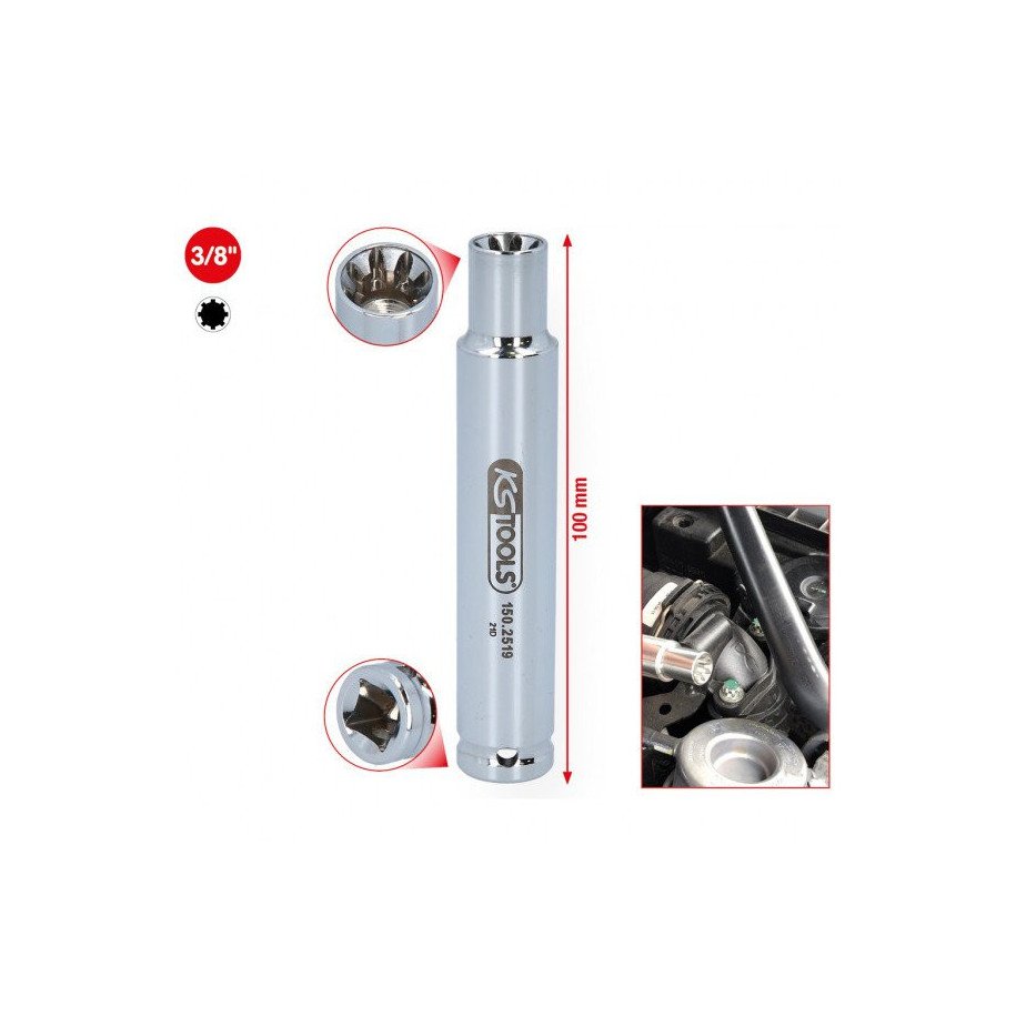 KS TOOLS 3/8” speciālā muciņa, 10mm, RIBE®