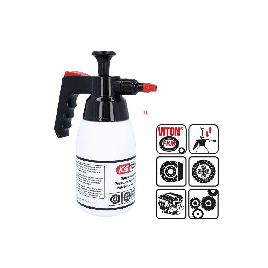KS TOOLS Pumpējams smidzinātājs paredzēts bremžu tīrīšanas līdzeklim, 1L