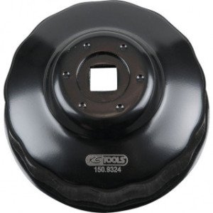 KS TOOLS 3/8" eļļas filtru atslēga, 74/76mm, 15 kantis