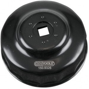 KS TOOLS 3/8" eļļas filtru atslēga, 80mm, 15 kantis