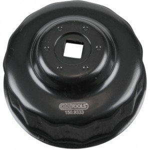 KS TOOLS 3/8" eļļas filtru atslēga, 75/77mm, 15 kantis