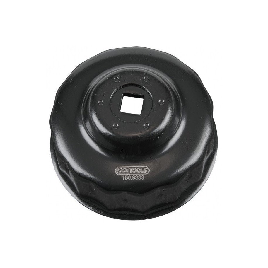 KS TOOLS 3/8" eļļas filtru atslēga, 75/77mm, 15 kantis