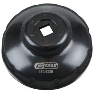 KS TOOLS 3/8" eļļas filtru atslēga, 76mm, 12 kantis