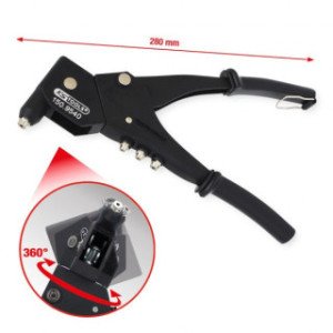 KS TOOLS Kniedēšanas stangas 280mm, kniedēm 2.4-3.2-4.0-4.8mm