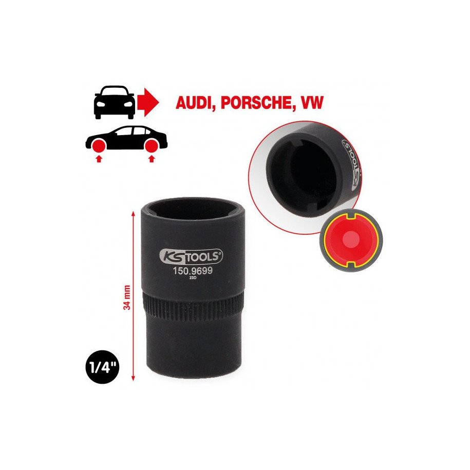 KS TOOLS  Spiediena vārsta muciņa Audi, Porsche, VW