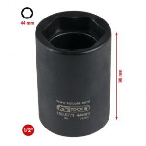 KS TOOLS  1/2" Lodveida šarnīru muciņa, 44 mm, 6 kantis, PSA modeļiem