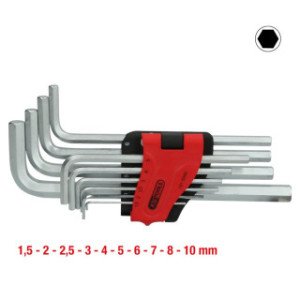 KS TOOLS  L veida atslēgu komplekts HEX, iekšējais seškantis,  gara, 10-daļīgs