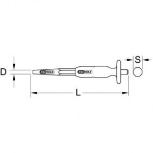 KS TOOLS Caursitis, Ø 5 mm, konisks
