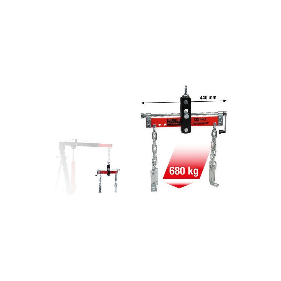 KS TOOLS 680 kg, Dzinēja turētājs, pozicionēšanas ierīce