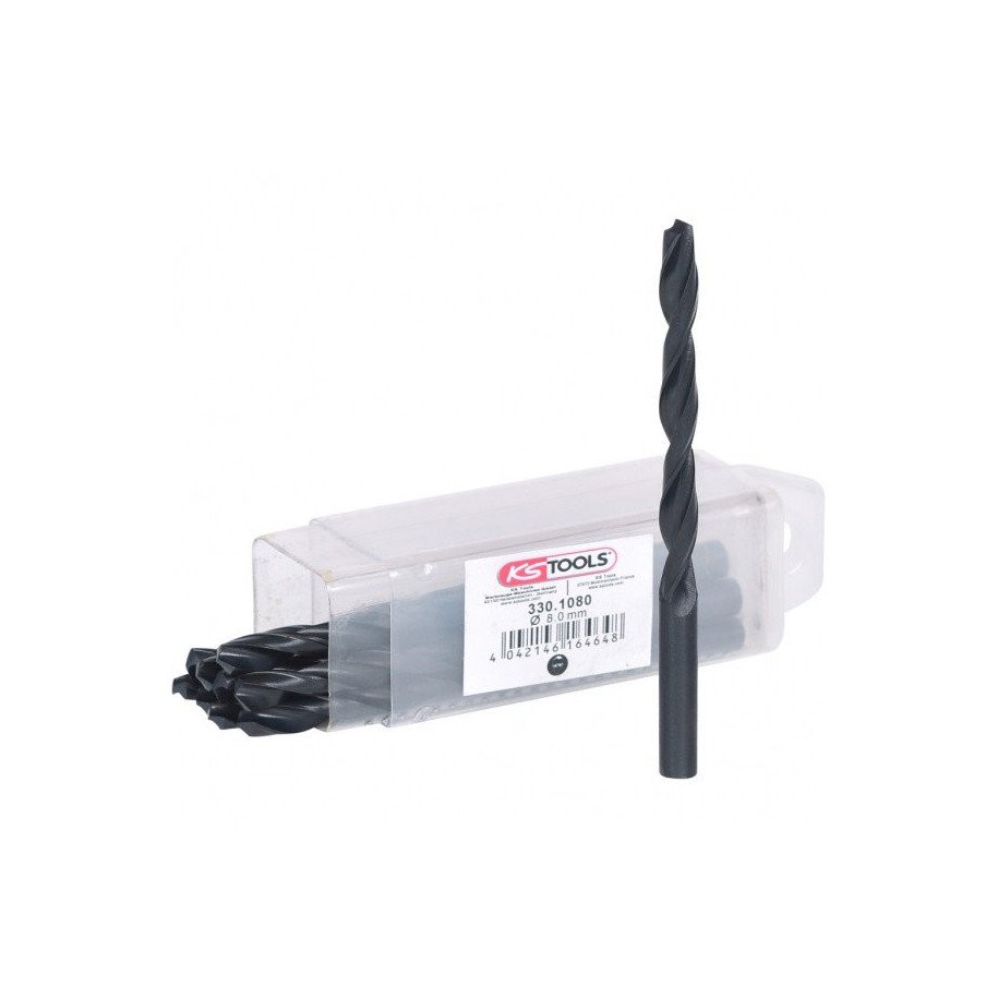 KS TOOLS HSS-R spirālurbis, 8mm, 10 gab