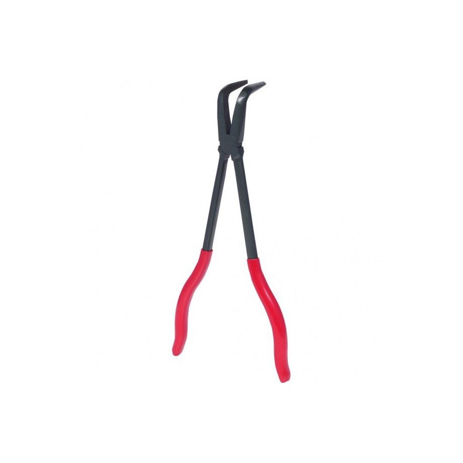 KS TOOLS Plakanās apaļknaibles, 90° ieliektas, XL, 270mm