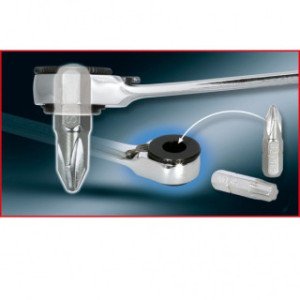 KS TOOLS GEARplus Mini 1/4"x10mm pārslēdzama uzgaļu sprūdratu atslēga