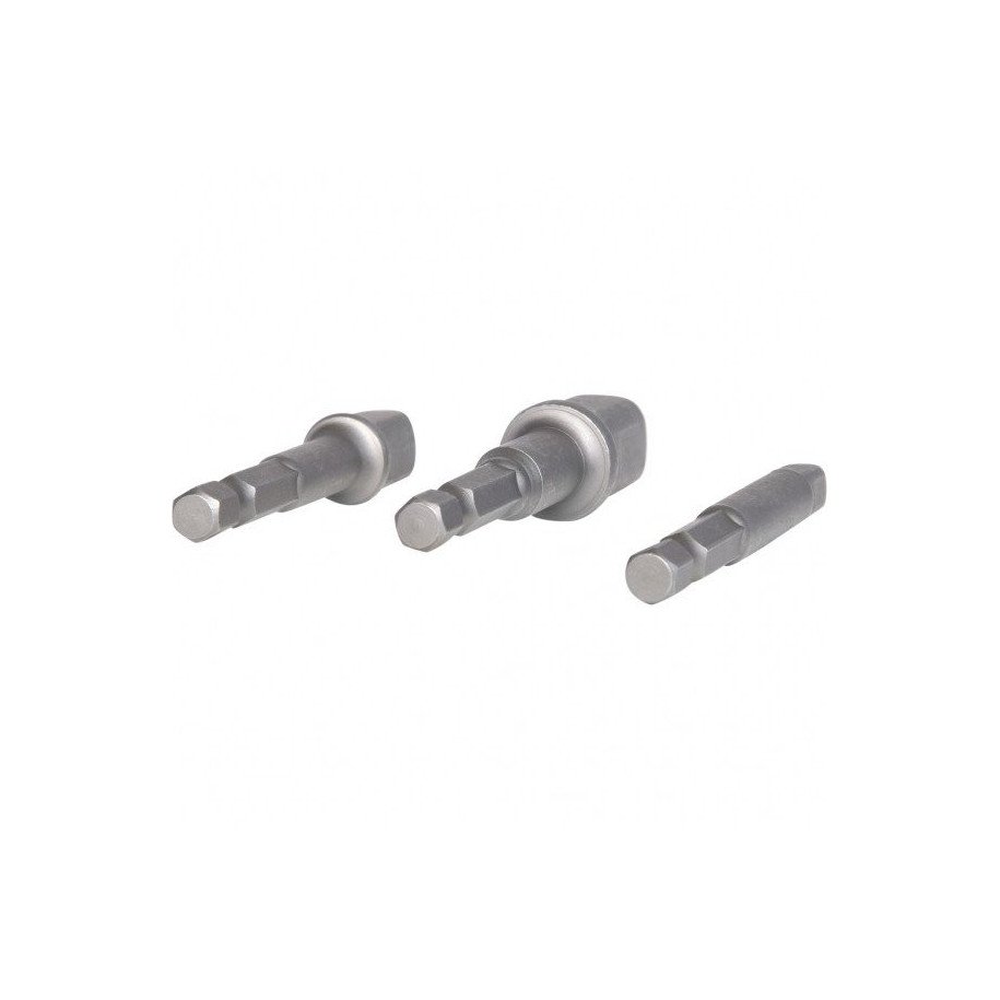 KS TOOLS 1/4" 4-kanšu adapteru (1/4",3/8",1/2") komplekts, 3-daļīgs