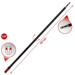 KS TOOLS 1/4" magnētisks ātrās nomaiņas uzgaļu turētājs ar brīvgaitas uzmavu, 457mm