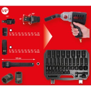 KS TOOLS 1/2"  triecienmuciņu komplekts, 6 kantis, 40 -daļīgs