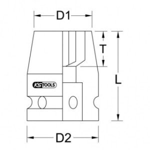 KS TOOLS 3/8" E12 Torx-E triecienmuciņa, īsa
