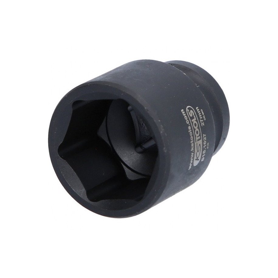 KS TOOLS 1/2" 27mm, 6-kanšu triecienmuciņa, īsa