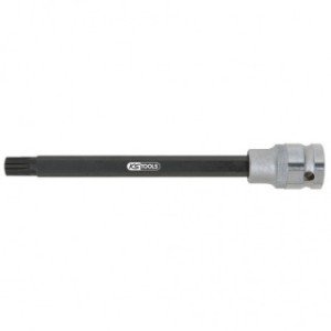 KS TOOLS 1/2" M10, muciņa ar uzgali Polydrive skrūvēm, īpaši gara