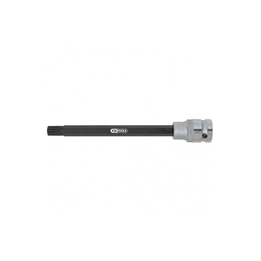 KS TOOLS 1/2" M10, muciņa ar uzgali Polydrive skrūvēm, īpaši gara