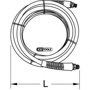 KS TOOLS G1/4"AG, Ø 9x12mm, 20m, PU saspiestā gaisa caurule