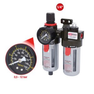 KS TOOLS 1/4" pneimatiskā apkopes ierīce, 0,5-12bar