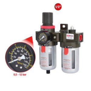 KS TOOLS 1/2" pneimatiskā apkopes ierīce, 0,5-12bar