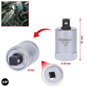 KS TOOLS 3/8", 24 Nm, griezes momenta ierobežotājs aizdedzes svecēm