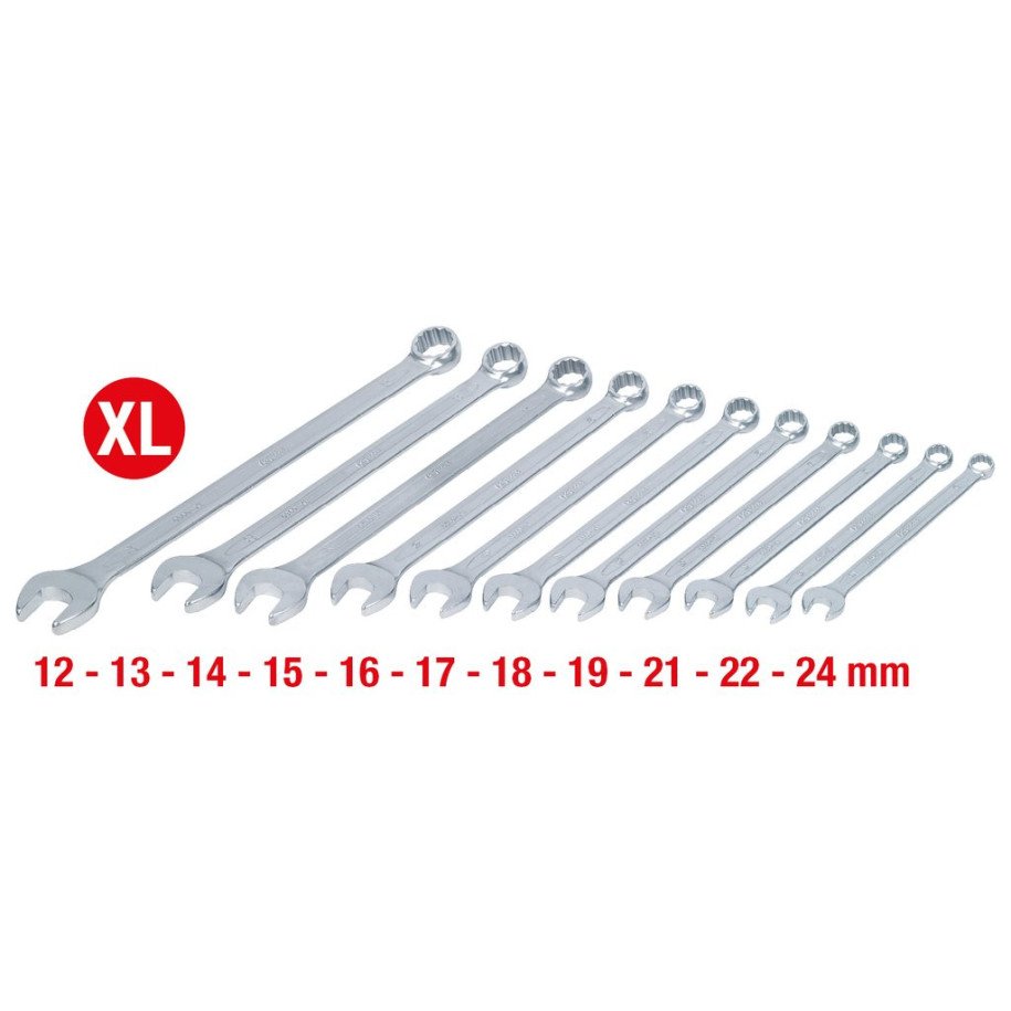 KS TOOLS  12-24mm Kombinēto uzgriežņu atslēgu komplekts, XL, 11-daļīgs