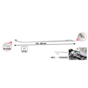 KS TOOLS 2in1 teleskopisks magnētisks pacēlājs ar mazgāšanas sprauslu tīrīšanas un iestatīšanas instrumentu, 150-590mm