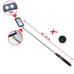 KS TOOLS Inspekcijas spogulis ar apgaismojumu