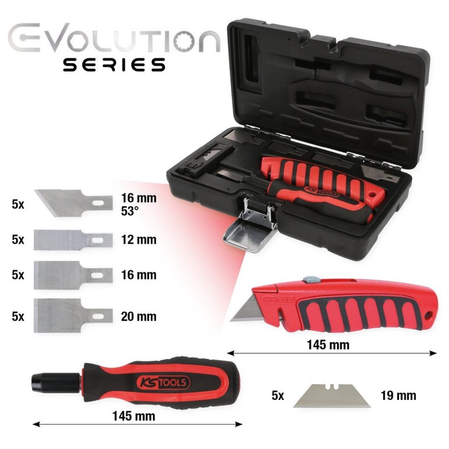 KS TOOLS Nažu un skrāpju komplekts, 27-daļīgs
