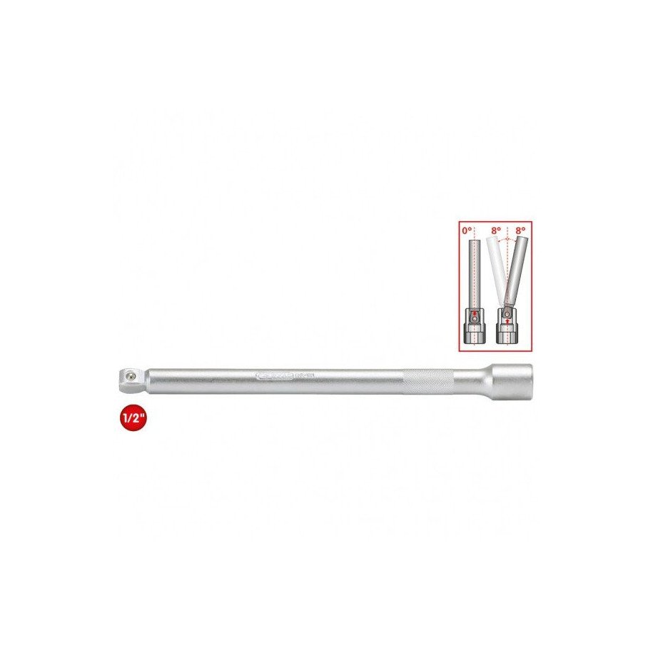 KS TOOLS 1/2", 125mm pagarinājums ar lokanu kvadrātu