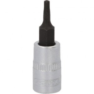 KS TOOLS 1/4", TB10 muciņa ar uzgali, Torx ar urbumu priekšpusē