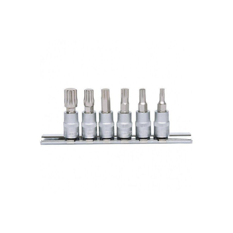 KS TOOLS 1/4", M4-M10 muciņu ar uzgali komplekts XZN, 6-daļīgs