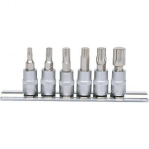 KS TOOLS 1/4", M4-M10 muciņu ar uzgali komplekts XZN, 6-daļīgs