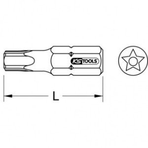 KS TOOLS 1/4" uzgalis TS45, piecstaru skrūvēm, ar urbumu