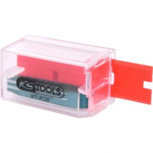 KS TOOLS Plastmasas asmeņi uzlīmju skrāpim, iesaiņojumā 10gab.