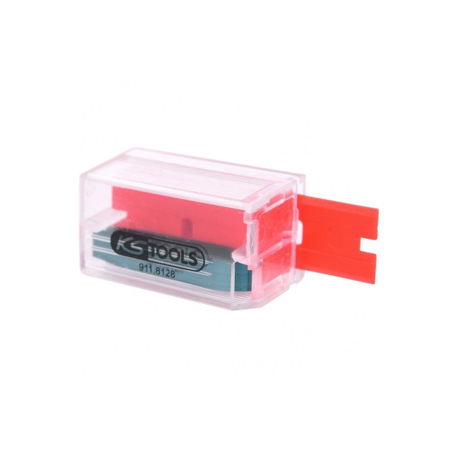 KS TOOLS Plastmasas asmeņi uzlīmju skrāpim, iesaiņojumā 10gab.