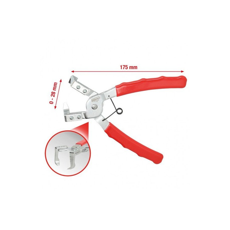 KS TOOLS Apskavu knaibles, ieliektas