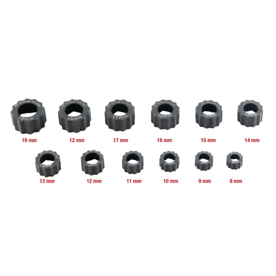 KS TOOLS Bojātu uzgriežņu izskrūvēšanas komplekts, 12-daļīgs