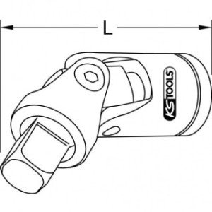 KS TOOLS 1/4" Power lodveida šarnīrs