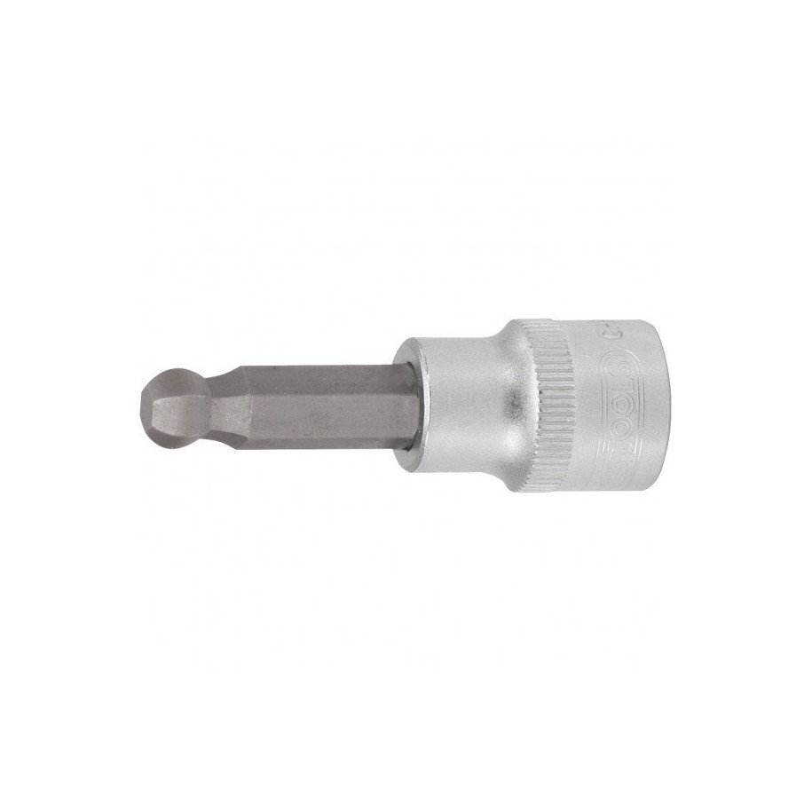 KS TOOLS 1/4" 6mm HEX, muciņa ar uzgali ar lodveida galvu, iekšējais seškantis