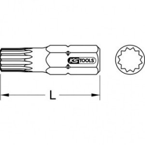 KS TOOLS 10mm, M5 XZN uzgalis, 30mm