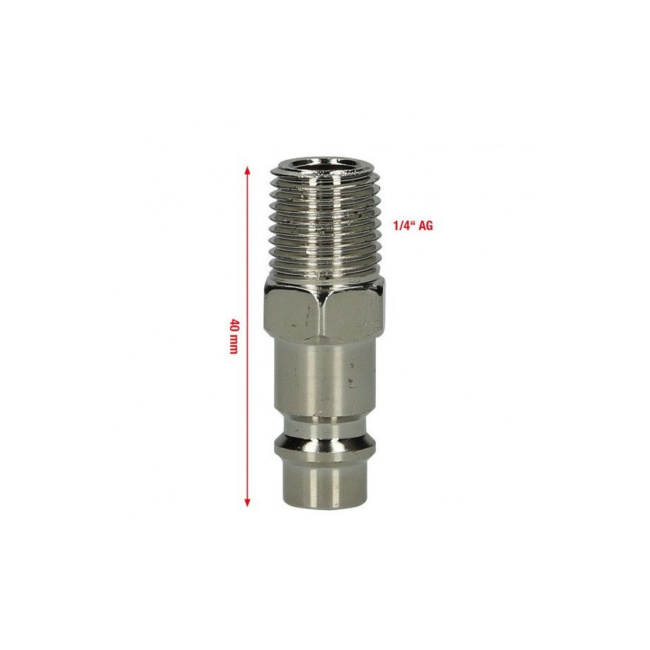 KS TOOLS Pneimo caurules uzgalis, 1/4" ārējā vītne, Eiropa