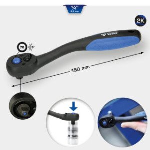 Brilliant Tools 1/4" pārslēdzama sprūdatslēga